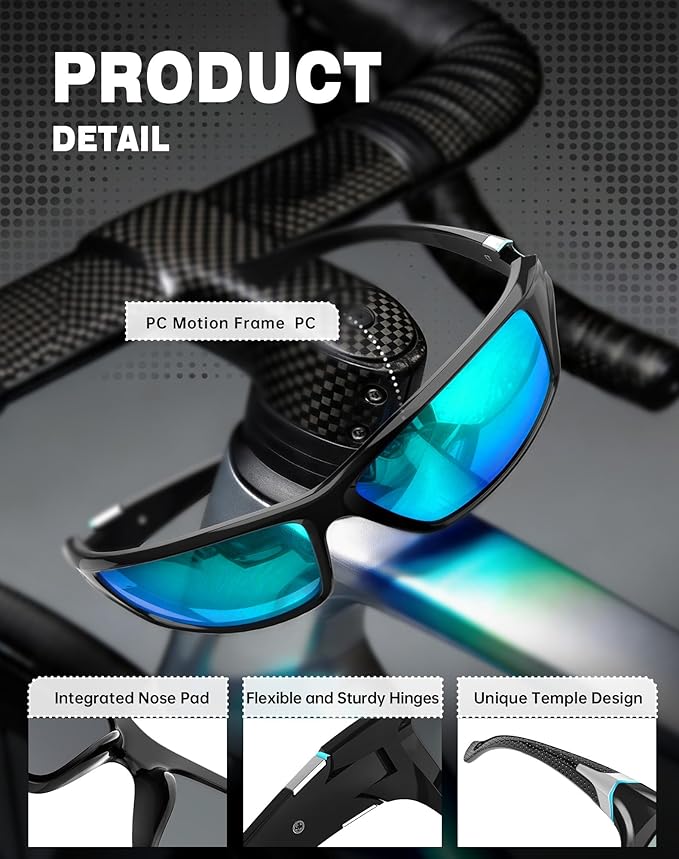 KALIYADI 4 Pack Polarized Sunglasses-Men Sports Sun-glasses: Mens Sunglasses UV Protection for Fishing Driving Cycling
