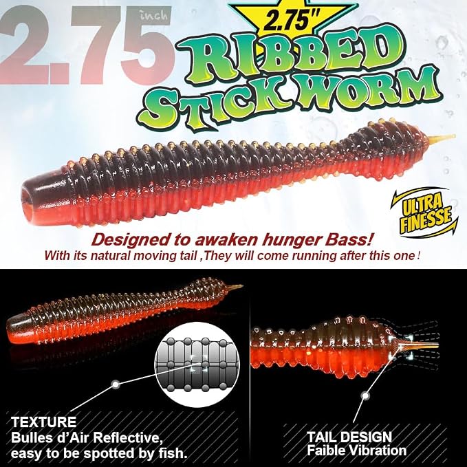 Ned-Rig-Kit-Finesse-Baits-Soft-Plastic-Worms-Fising-Lure for Bass Stick Swimbait Minnow Crawfish Lures Shroom Ned Jig Head Kit