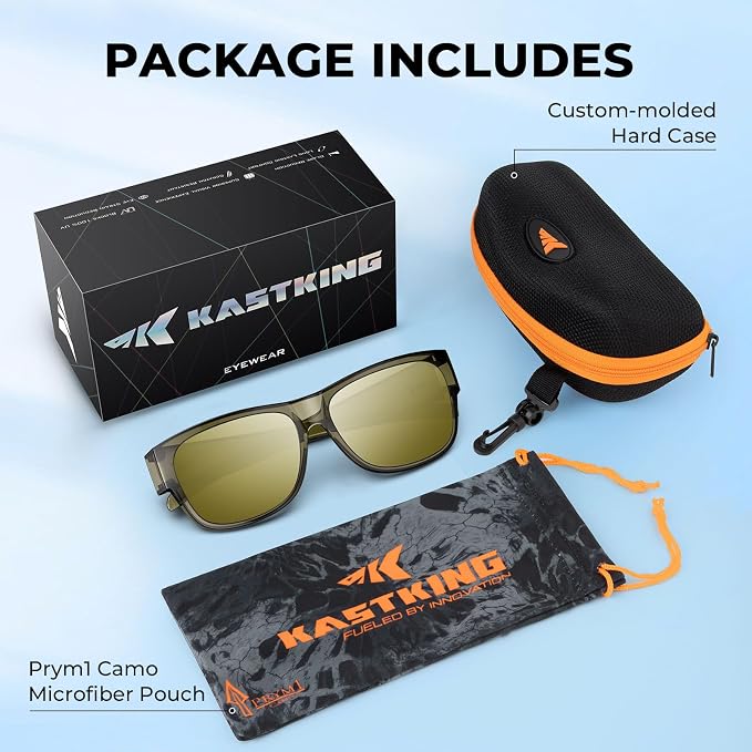 KastKing Chariton Fit-Over Polarized Wrap Around Over Sunglasses for Men and Women, Ideal for Driving Fishing Cycling Running