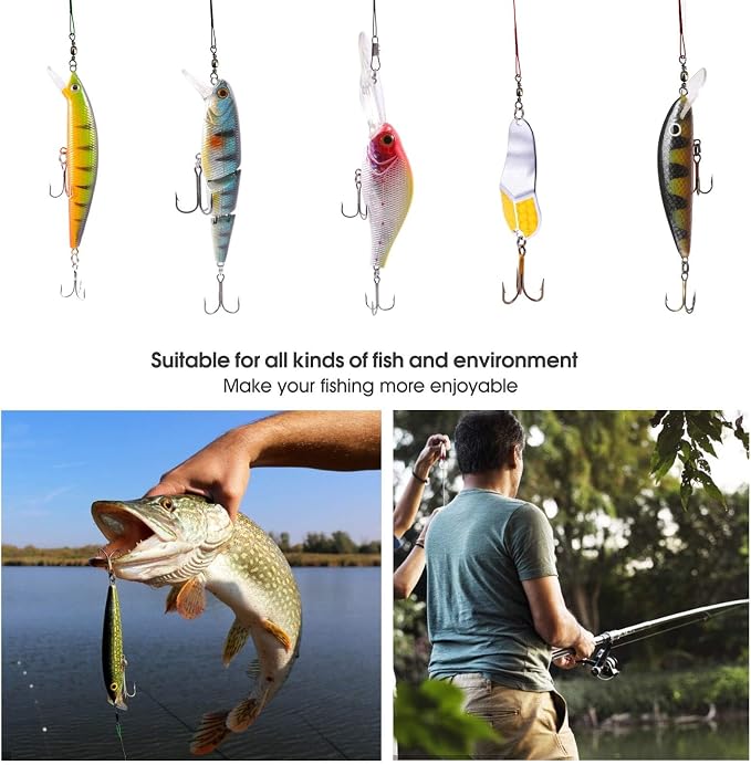 Stainless Steel Fishing Wire Leaders, Black Coated & Uncoated Options, Heavy Strength 31–100LB, 6–21in Multi Sizes with Rolling Swivels Snaps for Salt Fresh Water Shark Pike Barracuda