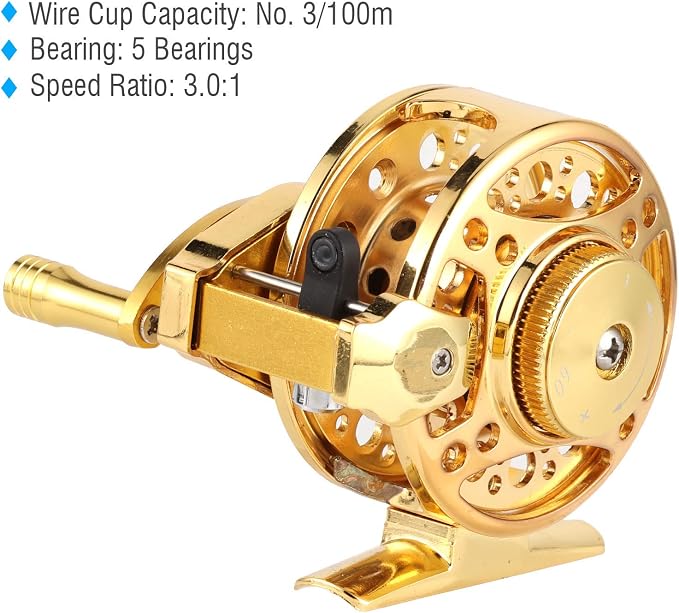 Fishing Reels, All Metal Fishing Wheel High Speed Fishing Wheel for Ice Fishing Rods for Fishing for Middle Pass Rods for Rock Fishing Rods(Left Hand)