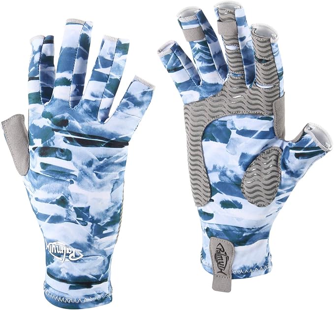 Palmyth UV Protection Fishing Fingerless Gloves UPF50+ Sun Gloves Men Women for Kayaking, Hiking, Paddling, Driving, Canoeing, Rowing