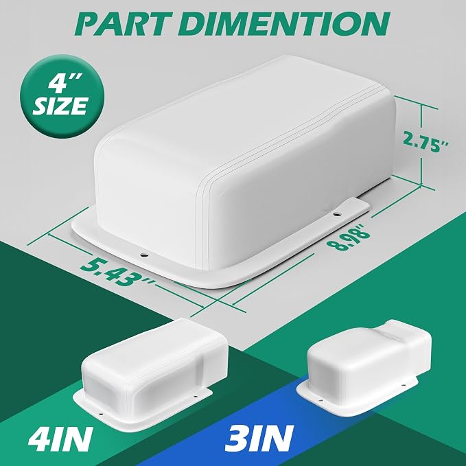 4" Width Wall Cover, Mini Split Line Set Cover Accessories for Mini Split Air Conditioners, Central AC and Heat Pumps