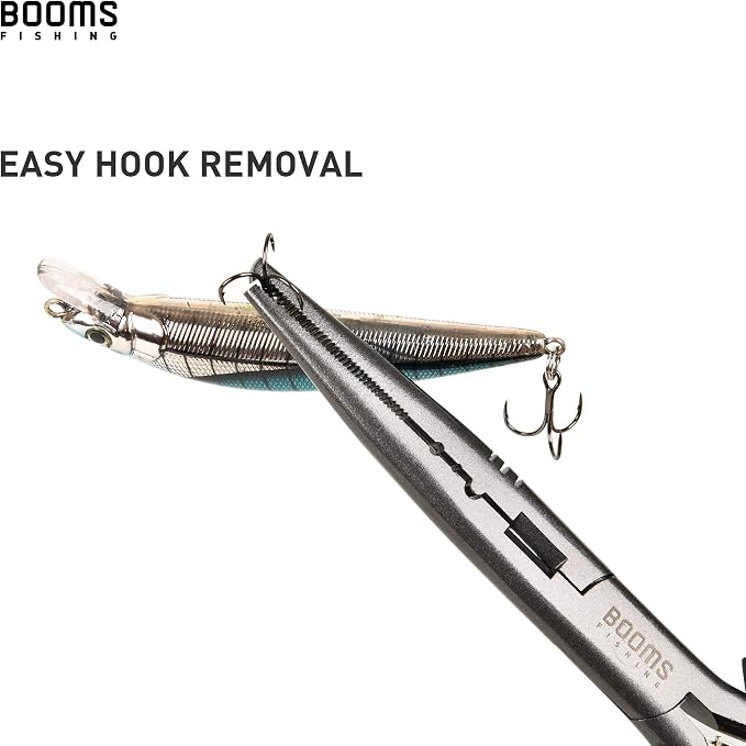 Booms Fishing F03 Needle Nose Fishing Pliers, 9" Fisherman's Pliers, Long Nose Hook Remover, Saltwater Resistant Fishing Gear