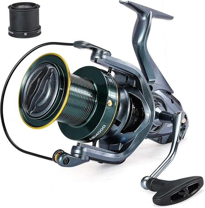 Sougayilang Surf Spinning Reel - Ultra Smooth Drag System for Big Game Saltwater Surf Fishing, Powerful Ideal High-Capacity Reel for Saltwater and Offshore Fishing