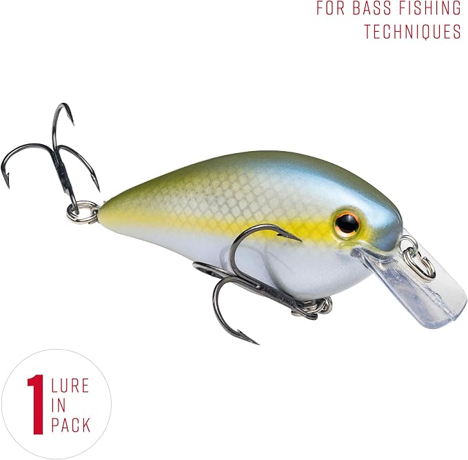 Strike King KVD 1.5 Hard Knock Fishing Lure, 3/8 oz, 3D Lifelike Eyes