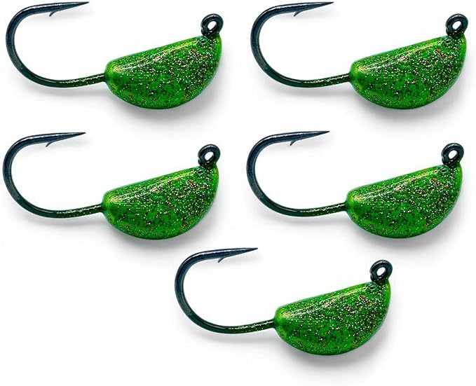Sheepshead Jig, 2~5 Pack, Standup Style Jig, Saltwater Fishing Jig, Powder Coat Finish Made in The USA with 2X Hook, 1/2oz, 3/4oz, 1oz Sizes