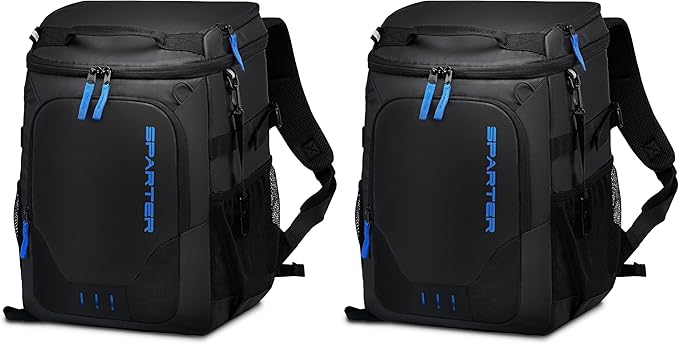 SPARTER Backpack Cooler Insulated Leak Proof 33/49 Cans, 2 Insulated Compartments Thermal Bag, Portable Lightweight Beach Travel Camping Lunch Backpack for Men and Women