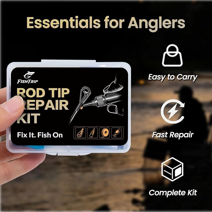 FishTrip Rod Tip Repair Kit, 20/60/70/90/230pcs Fishing Rod Tips Replacement Kit Stainless Steel Ceramic Guides Ring Fishing Pole Eyelets Repair Kit