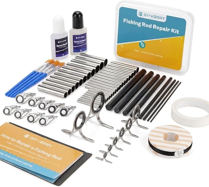 Fishing Rod Repair Kit Complete, Easy&Quick Approach to Repair Broken Fishing Pole with Epoxy Glue