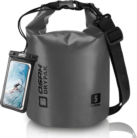 Waterproof Dry Bag, 5L/10L/20L/30L/40L Roll Top Lightweight Storage Backpack with Phone Case for Women & Men, Floating Waterproof Sack for Travel, Swimming, Kayaking, Paddle Board, Camping & Beach