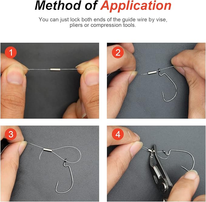250pcs/500pcs Single Copper Barrel Crimp Sleeves Kit, 5 Sizes Single Tube for Fishing Leader Wire Rope
