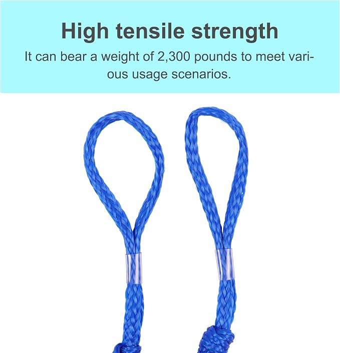 Bungee Dock Lines - Boat Accessories - 4 Feet Shock Cords Docking Rope Mooring Rope for PWC,Jet ski,Pontoon,Kayak,Canoe,Power Boat,Watercraft (Blue)