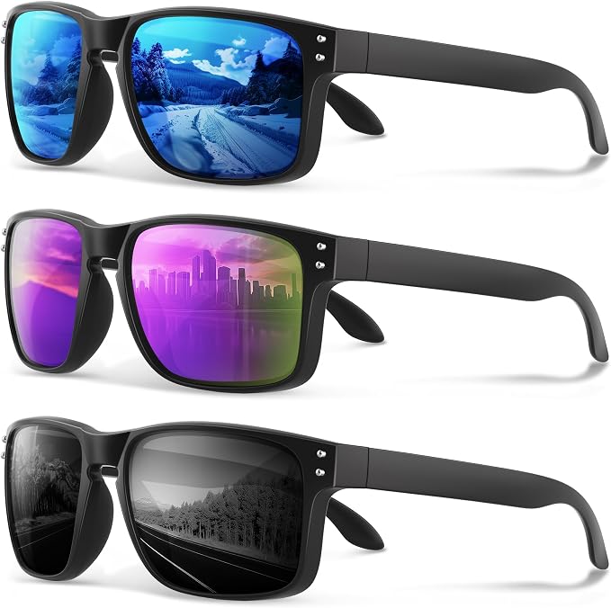 Polarized Sunglasses for Men Women - Classic Sport Sun Glasses for Driving Running Cycling Fishing UV400 Protection