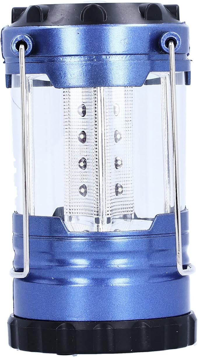 12LED Portable Outdoor Light Tent Lanterns Super Bright Camping Flashlight for Night Fishing and Hiking, Aluminum Alloy Material, 5.5" Height, White