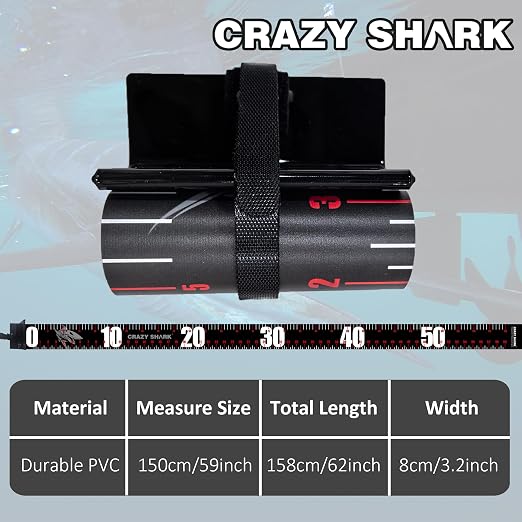 Fish Ruler Tape Measure, Measuring Tape 150cm Waterproof PVC Fishing Ruler Portable Folding Fish Measure Board Tool for Kayak Boat Outdoor Fishing Accessories