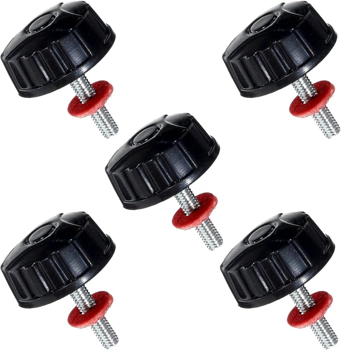 Trinkrittey 5pcs Universal Fishing Reel Handle Screw Caps Screws Nuts Caps Fishing Reel Replacement Parts for Spin Reels Knob Power Handle Grip