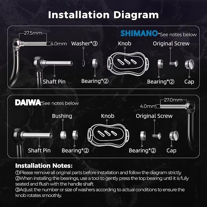GOMEXUS Power Handle Compatible for Shimano SLX Metanium Calcutta Conquest Daiwa Tatula Steez Zillion Fuego CT Calcutta Baitcasting Reel Crank Replacement Parts