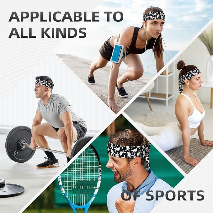 Sports Tie Headbands for Men Women, Adjustable Ninja Karate Head Band Headband for Basketball, Running, Tennis, Yoga