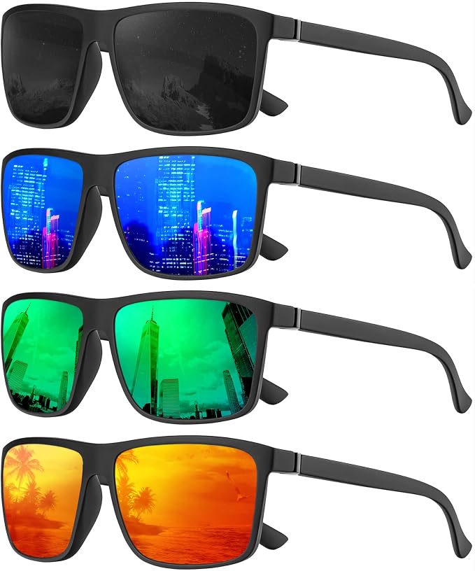KALIYADI Polarized Mens Sun-Glasses Sunglasses-Men : Classic Sunglasses with UV Protection for Fishing Driving Golf