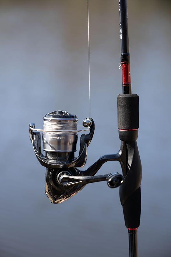 Daiwa Crossfire LT EVA Spinning Combos – Graphite 2-Piece Fishing Rod & Crossfire LT Reel with EVA Grip – Multiple