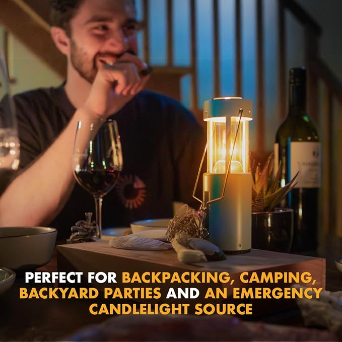 UCO Candle Lantern Value Pack with 4 Candles and Storage Bag, Collapsible Candle Lantern for Camping & Emergency Preparedness