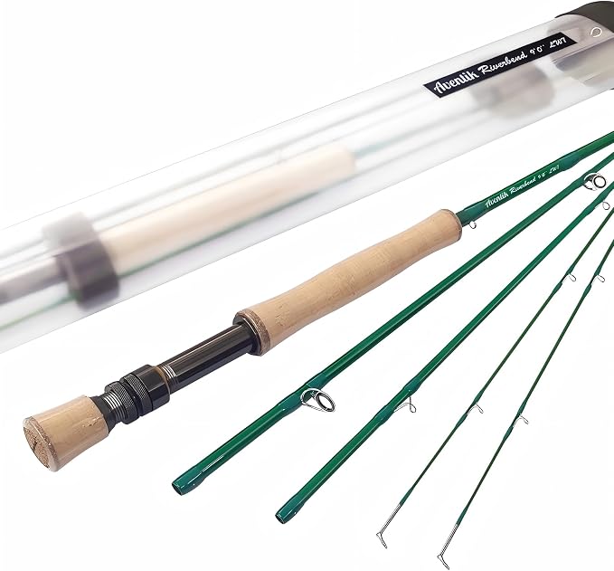 Aventik Fly Fishing Riverbend Series Fly Rod IM8 Graphite Blank 0/1/2/3/4/5/6/7/8 wt Rods, 6/7/8/9/10ft Lightweight Fly Fishing Rod Medium Fast Action