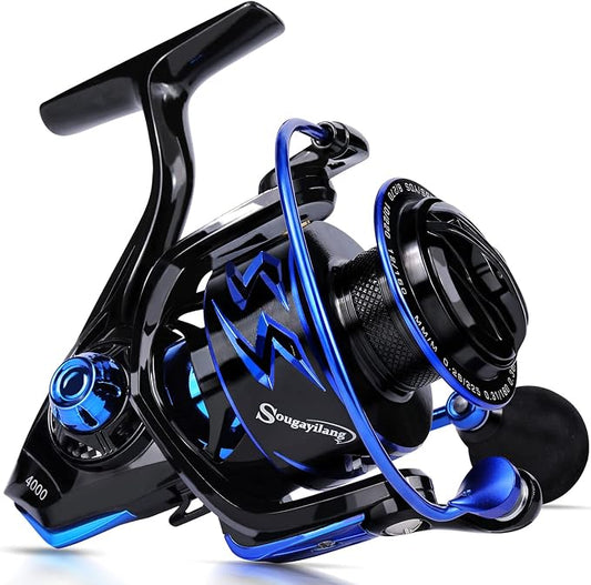 Sougayilang Spinning Reel – Ultra-Lightweight 6.2:1 High Speed, 17LB Max Drag, 12+1 Shielded Bearings, Metal Frame, Corrosion-Resistant for Freshwater and Saltwater Bass Redfish Inshore Fishing