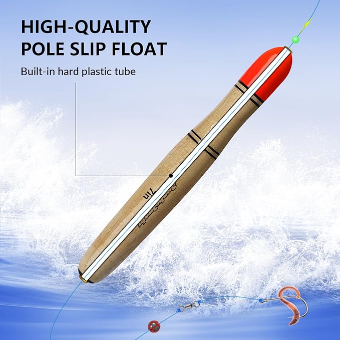 QualyQualy Lighted Fishing Floats for Catfish, 3-5PCS Fishing Pole Floats Glow in Dark Fishing Bobber with Glow Sticks for Freshwater Saltwater