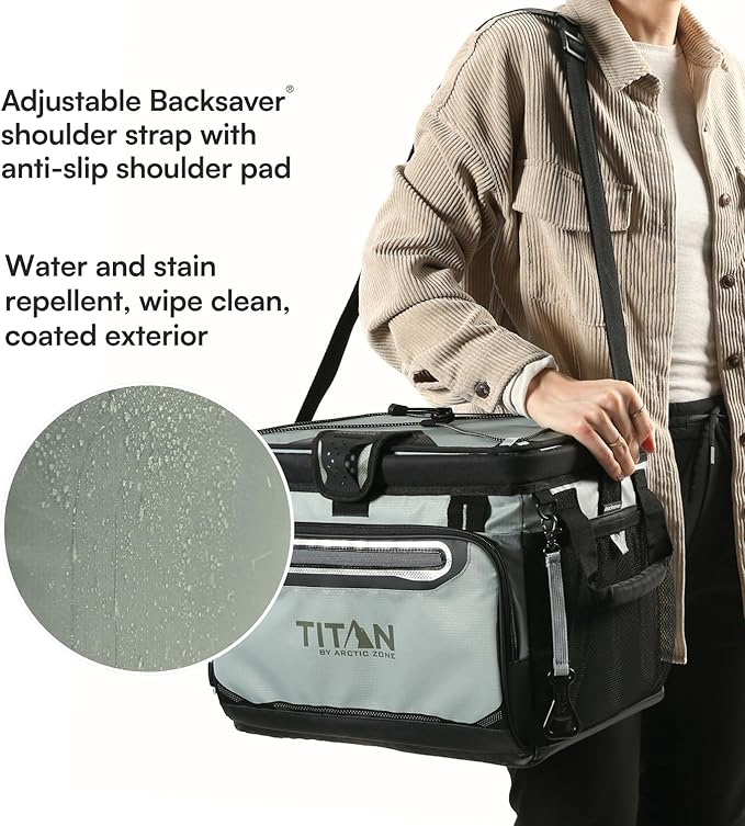 Titan by Arctic Zone Deep Freeze Cooler - Zipperless Hardbody Cooler - Deep Freeze Insulation, HardBody Liner, and SmartShelf