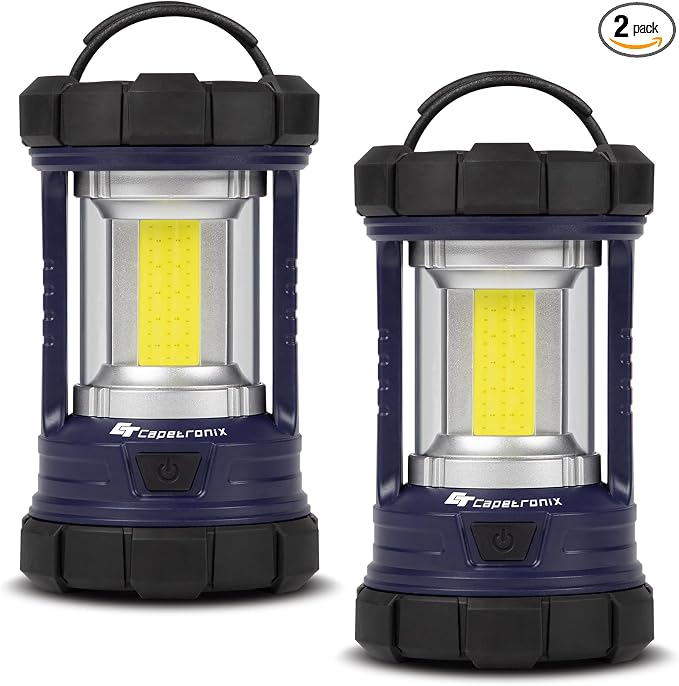 Camping Lantern, 3200LM LED Lanterns for Power Outages, 4600mAh Phone Charger & Rechargeable Lantern, 5 Light Modes Camping Lights & Lanterns for Hurricane/Emergency, Camping Accessories-2 Pcs