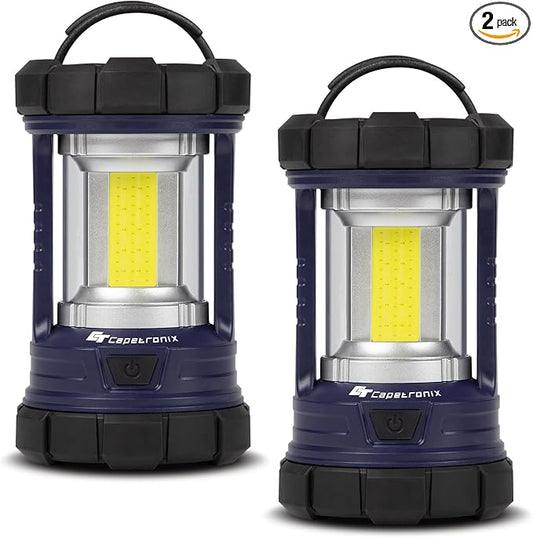 Camping Lantern, 3200LM LED Lanterns for Power Outages, 4600mAh Phone Charger & Rechargeable Lantern, 5 Light Modes Camping Lights & Lanterns for Hurricane/Emergency, Camping Accessories-2 Pcs