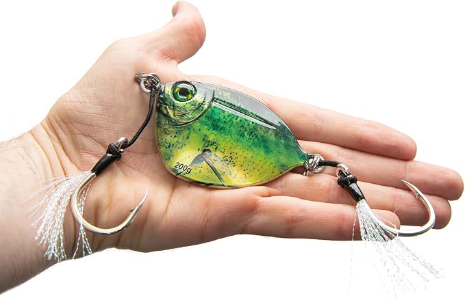 Imposter Jig, Mahi Pattern, Slow Pitch Jig for Inshore or Offshore Fishing