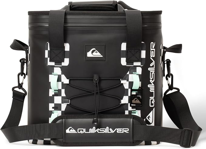 Quiksilver Welded Bungee Backpack Cooler, 30L/36 Cans, 48-72 Hours Insulation, Leakproof & Waterproof IPX7 Rated, Heavy-Duty 600D TPU, Adjustable Straps