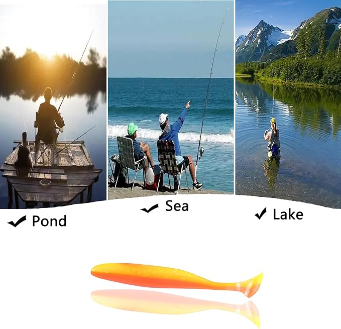 Paddle Tail Swimbaits,Soft Plastic Fishing Lures Swim Baits for Bass Fishing,30/50pcs with Box,Soft Plastic Swimbaits for Bass Trout Crappie Lures Kit for Saltwater Freshwater