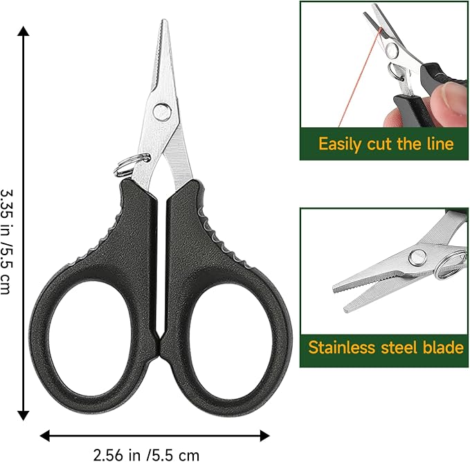 Aluminum Fishing Pliers, 5 Pcs Fishing Tool Kit, Upgraded Muti-Function Hook Remover and Fish Scissors, Fishing Gear, Ice Fishing Gift for Men