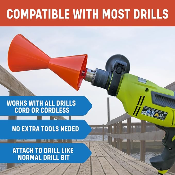 Fishing Line Stripper for Fishing Reels - Fast Fishing Line Remover | Compatible With Most Drills - Easy To Use Fishing Line Stripping Tool