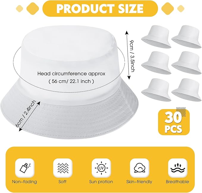 Haysandy Bulk Bucket Hats for Summer Camps Sun Protection Quick Dry Fishing Hats for Teams and Group Events