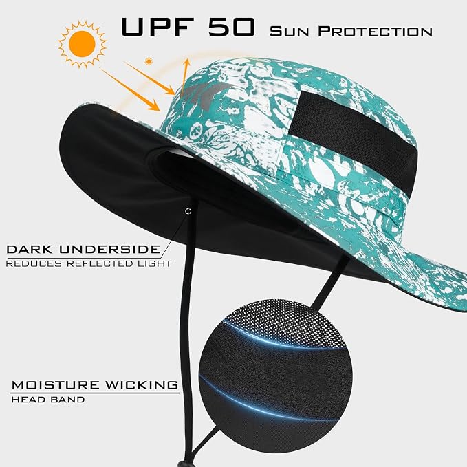 KastKing Sol Armis UPF 50 Boonie Hat - Sun Protection Hat, Fishing Hat, Beach & Hiking Hat, Paddling