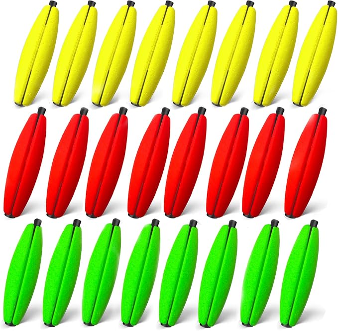 Peg Floats Slotted丨Fishing Floats for Catfish丨Fishing Cigar Foam Bobber for Santee Rig丨1.5in，2in，2.5in，3in