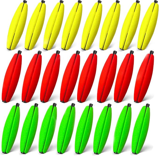 Peg Floats Slotted丨Fishing Floats for Catfish丨Fishing Cigar Foam Bobber for Santee Rig丨1.5in，2in，2.5in，3in