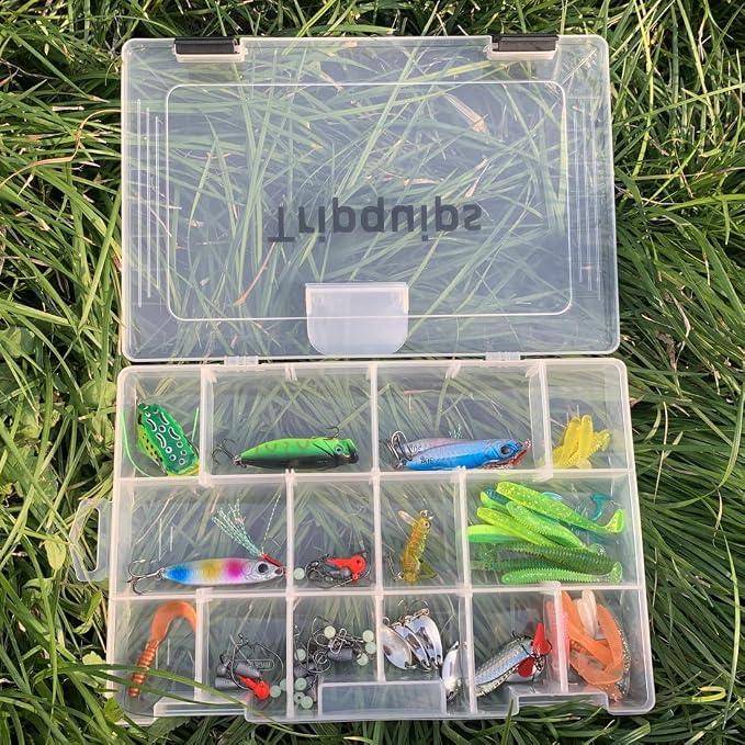 Tripquips 3600 Tackle Trays, Plastic Storage Organizer Box with Removable Dividers - Tackle Boxes - Fishing Tackle Storage - 3700 Tackle Trays - 2 Packs/4 Packs Box Organizer