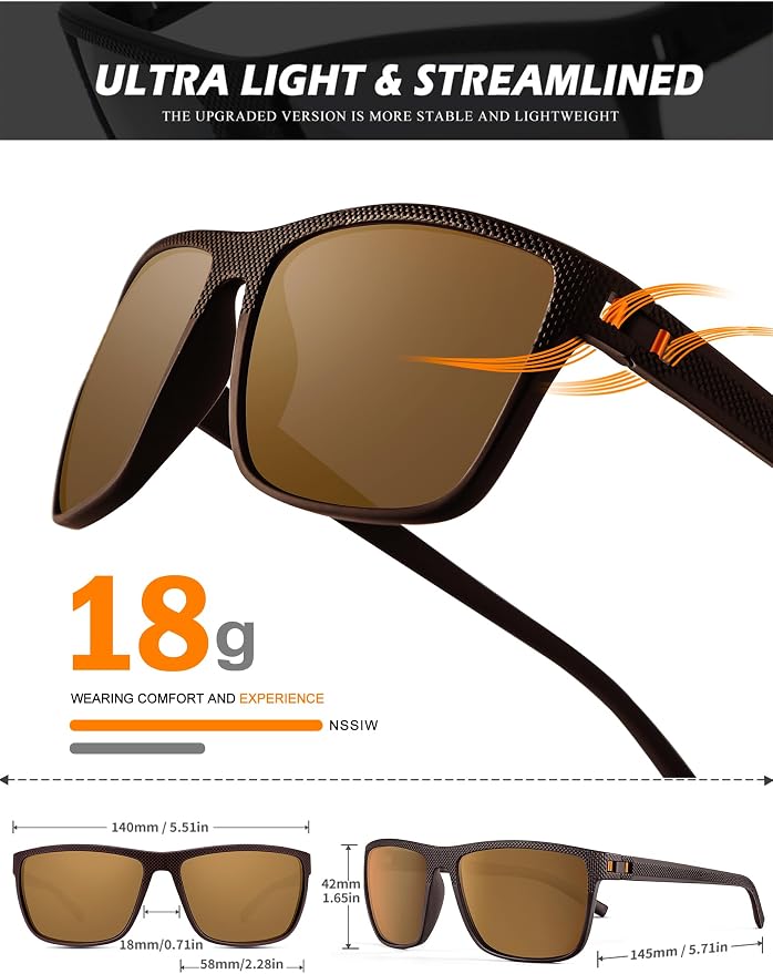 NSSIW Mens-Sunglasses Polarized Sunglasses Men : Classic Sun Glasses with UV Protection for Driving Fishing Golf 4 Packs