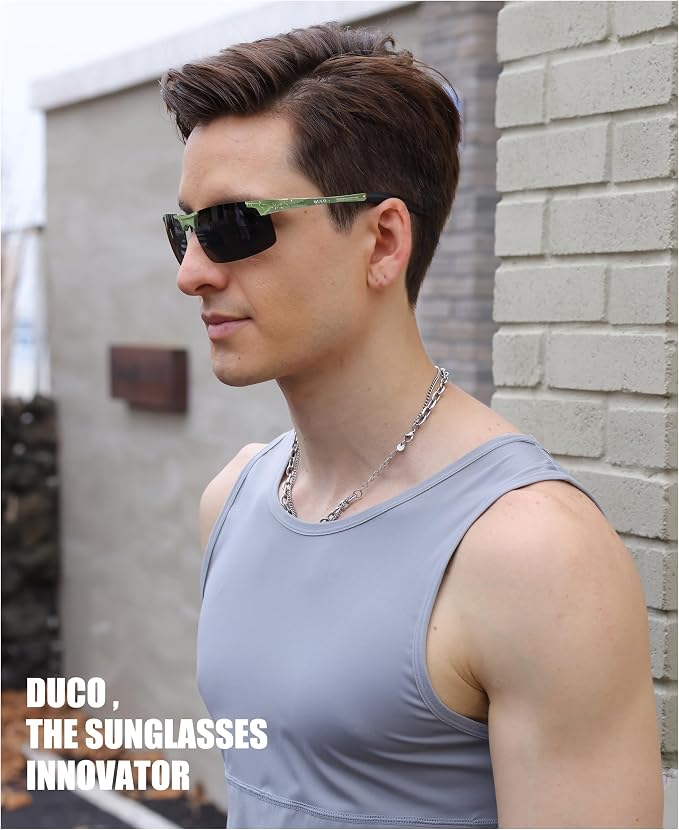 DUCO Mens Sports Polarized Sunglasses UV Protection Sunglasses for Men 8177s