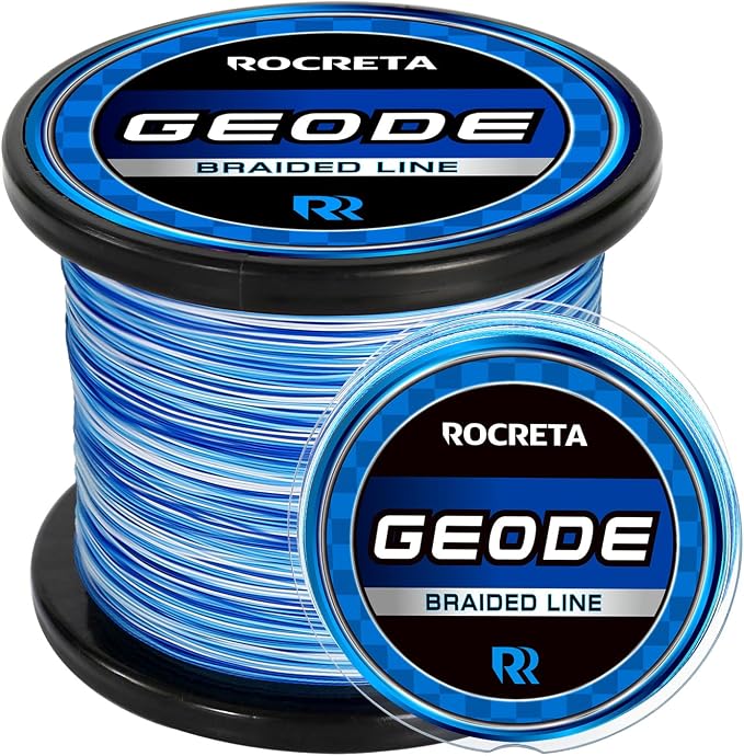Geode Braided Fishing Line, Super Strong Power Braid Lines for Saltwater and Freshwater Fish 8-50lb, 150yds/300yds/500yds/1000yds