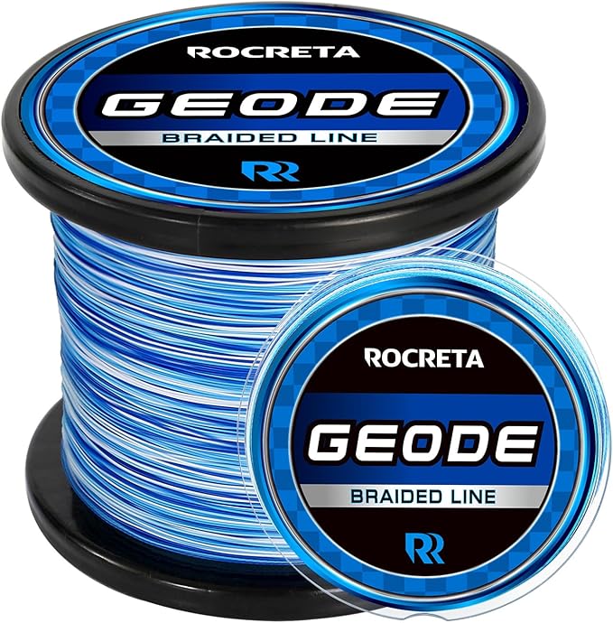Geode Braided Fishing Line, Super Strong Power Braid Lines for Saltwater and Freshwater Fish 8-50lb, 150yds/300yds/500yds/1000yds