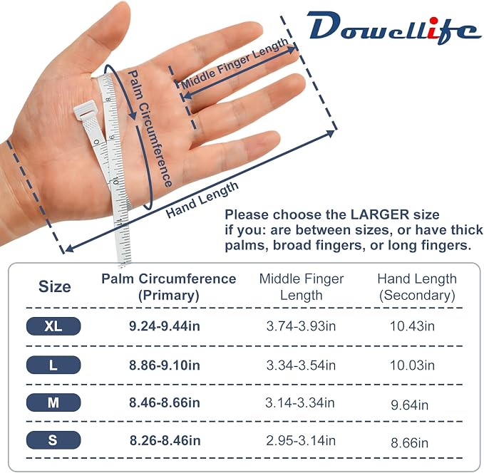 Dowellife Level 8 Reinforced Cut Resistant Gloves, Food Grade, Knife Safety Gloves for Meat Cutting, Oyster Shucking, Fish Fillet, Kitchen Slicing and Wood Carving, Small