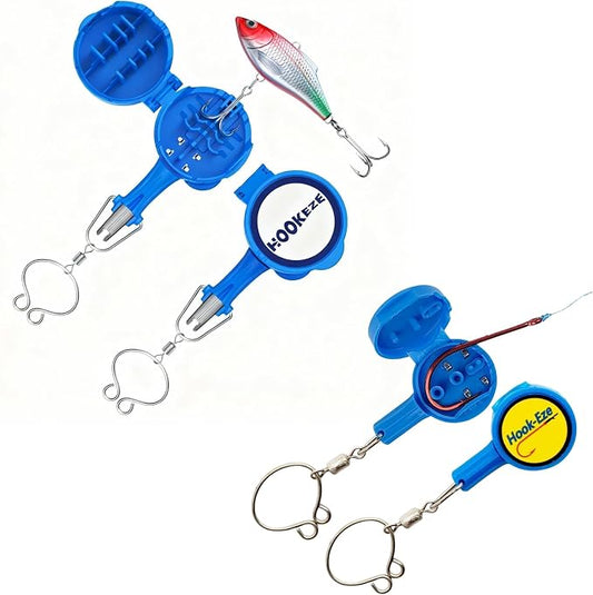 HOOK-EZE Fishing Knot Tying Tool Standard Size, 4-in-1 Knot Tying Tool MultiPro Size,Cover Fishing Hooks While Tying Strong Fishing Knots