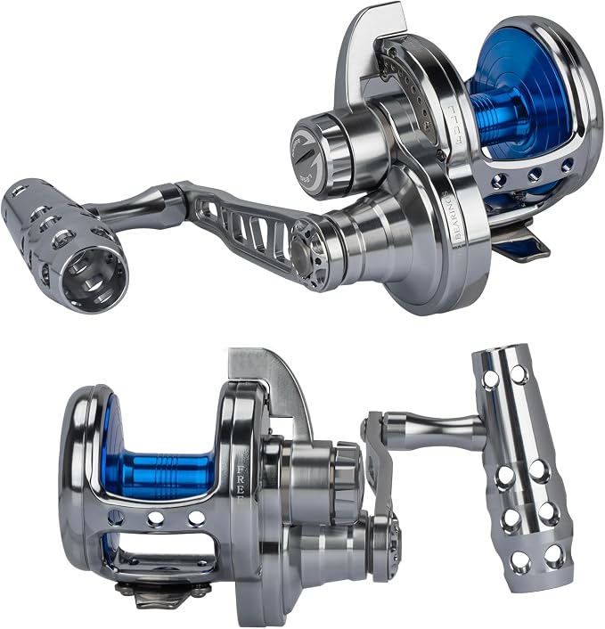 THKFISH Slow Pitch Jigging Reel, 55lbs Max Drag 6.3:1,9+2 Stainless BB Lever Drag Saltwater Heavy Duty Trolling Reel Slow Jigging Reel Saltwater Fishing