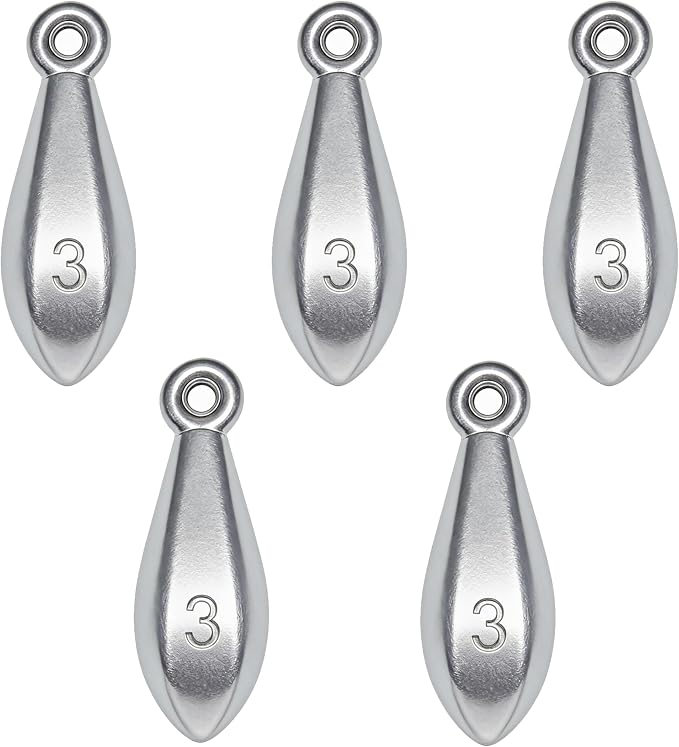 Fishing Weights Sinkers Bank Sinkers Bullet Weights for Surf Fishing Pier Bank Fishing Saltwater Fishing Gear 1oz to 8oz